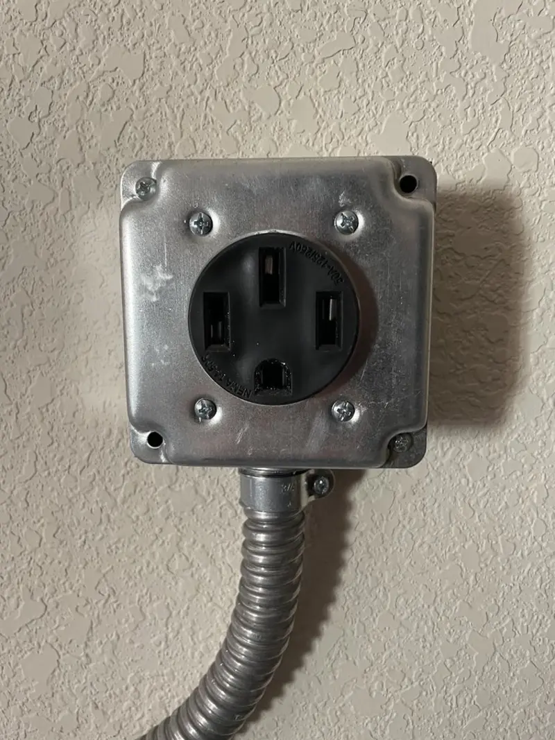 NEMA 14-50 outlet installed for Smart Home Electrical in Tillamook